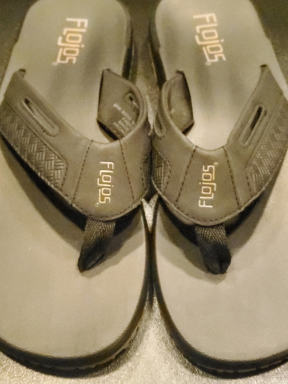 Flojos Black Men's Thong Sandals with Logo